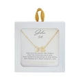 thumbnail image 3 of Brilliance Fine Jewelry Sterling Silver 14K Gold-Plated Bible Verse John 3:16 16"+2" Necklace, 3 of 6