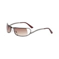 thumbnail image 2 of Gafas de sol rectangulares para mujer con diseño futurista, protección solar para ir de compras Marrón, 2 of 9
