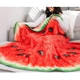 thumbnail image 4 of Manta de forro polar redonda Toynk Watermelon Slice de 150 cm, 4 of 7