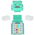 thumbnail image 2 of Cat6 Keystone Jack, Green, RJ45 Female to 110 Punch Down, 2 of 2