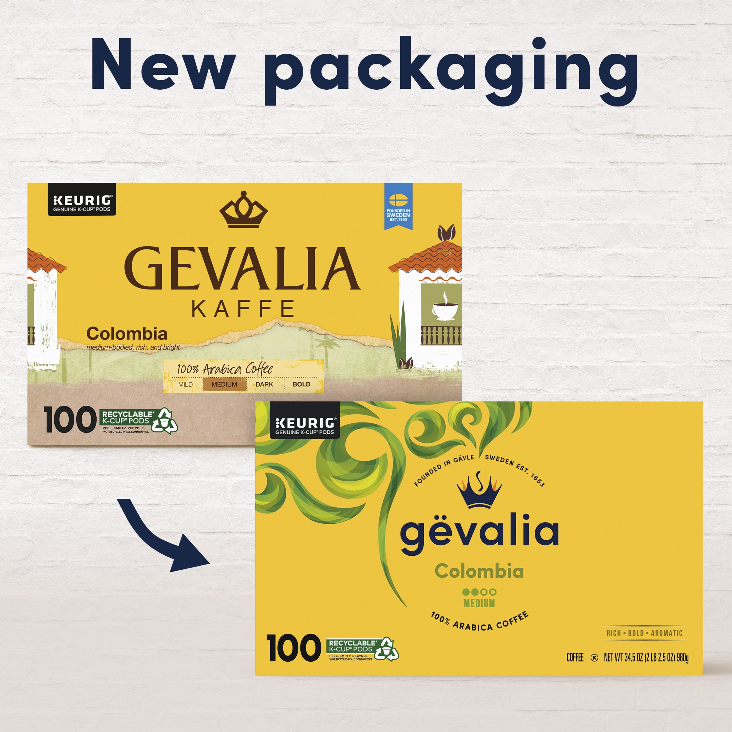 Gevalia Colombia Medium Roast K-Cup® Coffee Pods, 100 ct Box