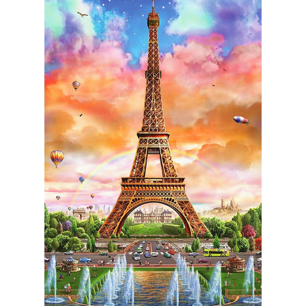 DIY Full 5D Diamond Painting Rhinestone Eiffel Tower Cross Stitch Souvenir 