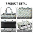 thumbnail image 4 of Large Capacity Tote Bag,Yellow Lemon Fruit Patterns Blue White Pattern Handbag Fashion Luxury Tote Bag,15.7"x13"x 5.1" Inches,Laptop Compatible, 4 of 6
