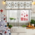thumbnail image 5 of 2 Pack Valances for Window, Beige Boho Short Curtains for Kitchen Bedroom Living Room, Vintage Ethnic Tribe Abstract Art Retro Rod Pocket Small Window Treatment Valance Drapes 42 x 18 Inch, 5 of 8