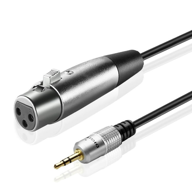 Premium 3.5mm (1/8 Inch) TRS to XLR Male to Female Mono Microphone Adapter Cable (6FT) 3.5mm