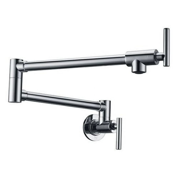 ANZZI Braccia Double Handle Pot Filler Kitchen Faucet in Polished Chrome