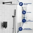 thumbnail image 7 of BWE 5012 Matte Black Rectangular Brass Stainless 2 Shower Valve Trim, 7 of 7