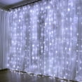 thumbnail image 1 of 3 * 3 m 300 luces Ocho funciones Control remoto Alambre de cobre Luz de cortina Luz-USB Luz blanca Vhermosa, 1 of 6