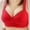 Red, variant on asdoklhq Sports Bras for Women,And Large Non-ring Side Wrap Bra Large Chest Show Small Bra Bra