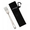 thumbnail image 3 of Titanium Camping Tableware with Bag Durable Extra Strong Camping Cutlery Portable Flatware Camping Utensils for Household Backpacking Travel Fork Black Bag, 3 of 10