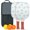 Brick-red-1, variant on Pickleball Paddles Set Of 2, Fiberglass Surface, Daisy Floral Print, 4 Balls & Bag