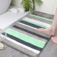 thumbnail image 1 of Alfombra de baño con rayas llamativas, antideslizante, de secado rápido y lavable a máquina. Absorbente, 1 of 5