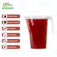 thumbnail image 2 of [12 PACK] 60 oz Heavy Duty Crystal Clear Plastic Beverage Pitcher - Break Resistant Beverage Carafe - Great for Restaurants and Catering - Serveware for Water, Cold Drinks, Beer, Lemonade, Sangria…, 2 of 8