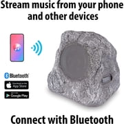 Innovative Technology Bluetooth Outdoor Rock Speakers Pair