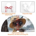 thumbnail image 7 of Cauagu 48" Christmas Tree Skirt Cat In Sun Hat Pattern Christmas Tree Decorations Tree Mat for Xmas Decorations Occasion Holiday Home Decor -48", 7 of 7
