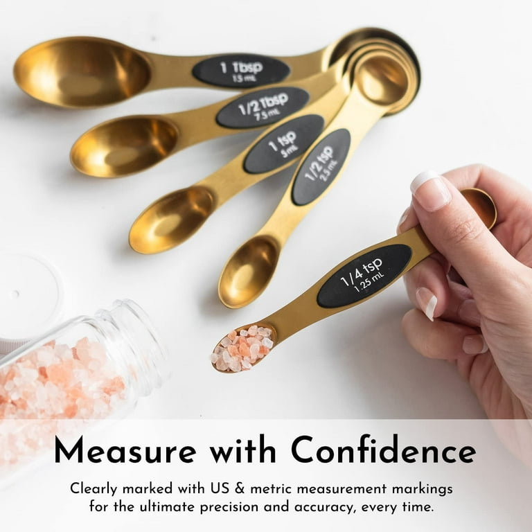 Styled Settings Gold and Black Stainless Steel Magnetic Measuring