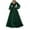 Green, variant on Casual Dresses for Women, Womens Plus Size Maxi Dress Long Sleeve Warp V Neck High Waist Swing Long Dress