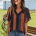 thumbnail image 2 of Blouse Tops for Women Summer,Womens Summer Tops Short Sleeve Basic Casual V Neck T Shirts Trendy Fashion 2026, 2 of 5