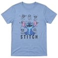 thumbnail image 2 of Disney Lilo & Stitch Juniors Graphic T-Shirt  Stitch Tee for Women, Short Sleeve, Sizes XXS-3XL Blue, 2 of 6