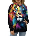 thumbnail image 4 of Animals Lion Tiger Men's Women New Sweatshirt Hoodie Men's Plus Size Sweatshirt Hooded Sweatshirt 3d Printed Street Men's Cloth, 4 of 6