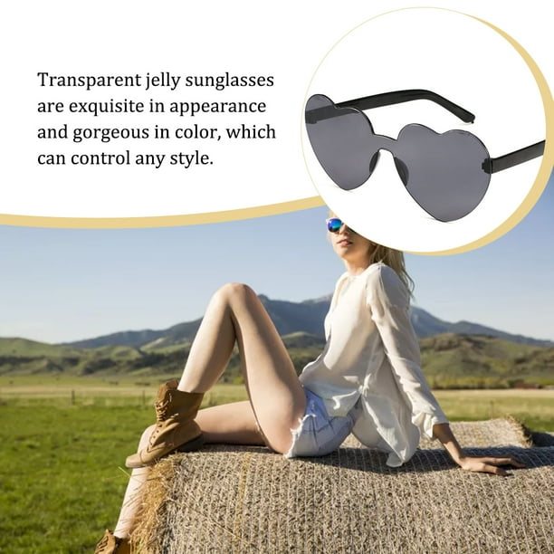 Minnieouse Gafas de sol con forma de corazón de melocotón