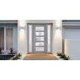 thumbnail image 6 of Front Exterior Prehung Metal-Plastic Door Frosted Glass / Manux 8002 Grey Ash / 2 Side Windows / Office Commercial and Residential Doors Entrance Patio Garage 68" x 80" Left-hand Inswing, 6 of 6