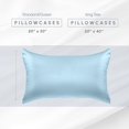 thumbnail image 4 of Elegant Comfort 2-PACK Cooling Viscose Satin Pillowcase Set with Hidden Zipper closure, Silky Smooth for Hair and Skin Care-Beautiful Gift Box-2-Piece Satin Pillowcase Set, Standard/Queen, Baby Blue, 4 of 8