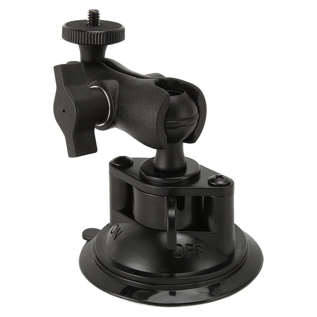 Suction Cup Camera Holder, Car Camera Holder Mount Stable 1/4 Inch Thread Aluminum Alloy One Touch 360 Degree Rotation for Dashboard