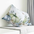 thumbnail image 3 of Blue Pumpkin Fall Pillow Covers 20x20 Inch Decorative Throw Pillow Cover, Green Thanksgiving Botanical Leaves Sofa Pillowcases Accent Cushion Case Home Decor Bedroom Living Room, 3 of 6