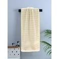 thumbnail image 2 of syligr Quick Dry Hand Towels (13x29 Inches, Cream) - 100% Cotton Face Towels for Bathroom Hotel Spa,Wavy Striped Jacquard, 2 of 7