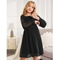 thumbnail image 4 of Arshiner Girl Tulle Dress Winter Long Sleeve Teen Girls Party Casual Dresses, 4 of 8
