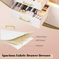 thumbnail image 6 of EnHomee White Dressers for Bedroom with LED Lights TV Stand with Power Outlet for 55'' TV with 12 Fabric Drawers, 6 of 8