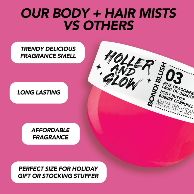 Holler and Glow Bondi Blush Pink Dragon Fruit Body Butter, 150g