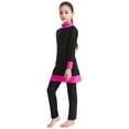 thumbnail image 4 of Shadoumai Full Coverage Long Sleeve UPF 50+ Sun Two Piece Swimsuit With Skirt For Girls,Mermaid 3Pc Toddler Girls Summer, 4 of 8