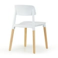 thumbnail image 5 of Glamour Home Balta 17.75" Plastic & Wood Dining Chairs in White (Set of 4), 5 of 8