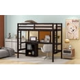thumbnail image 3 of Harper & Bright Designs Twin Size Loft Bed with Desk and Storage Cabinet, Wooden Twin Loft Bed with Writing Board for Boys Girls, Gray, 3 of 13