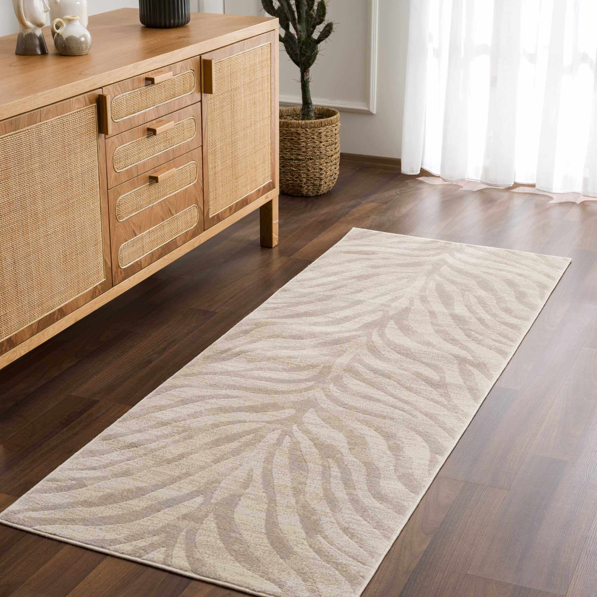 Hauteloom Manteca Contemporary Animal Zebra Print Area Rug for Living Room Bedroom Dining Room - Distressed Faded Style - Cream, White, Beige, Gray - 6'7" x 9' (6x9)