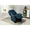 thumbnail image 6 of Pemberly Row Modern Navy Blue Faux Leather Traditional Lift Chair, 6 of 17