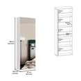 thumbnail image 5 of We Have Furniture Wall Mounted Shoe Rack With Mirror Chimg, Single Door, White Finish, 5 of 6