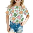 thumbnail image 1 of T-shirt Décontracté Mode pour Filles Garçons et Filles, Col Rond, Manches Courtes, Ample, 1 of 3