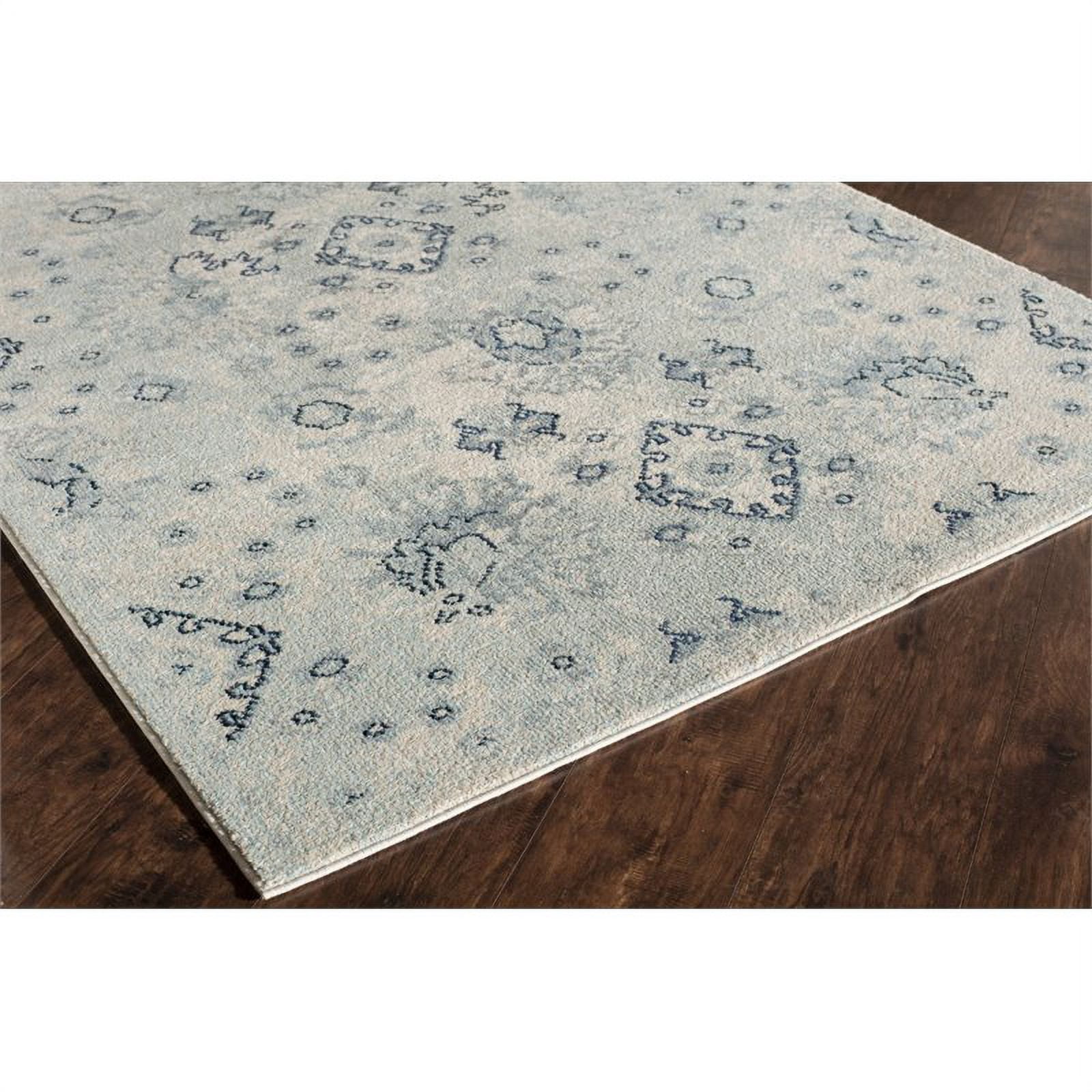Rugs America Beverly Collection Light Blue BV500A Transitional Abstract Area Rug 2' x 3'