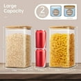 thumbnail image 2 of Extra Large Square Glass Flour & Sugar Storage Containers with Airtight Lids, 168 floz - 2 Pack Glass Jars with Bamboo Lids for Pantry, Air tight Food Storage Containers for Cereal, Pasta, Rice, 2 of 6