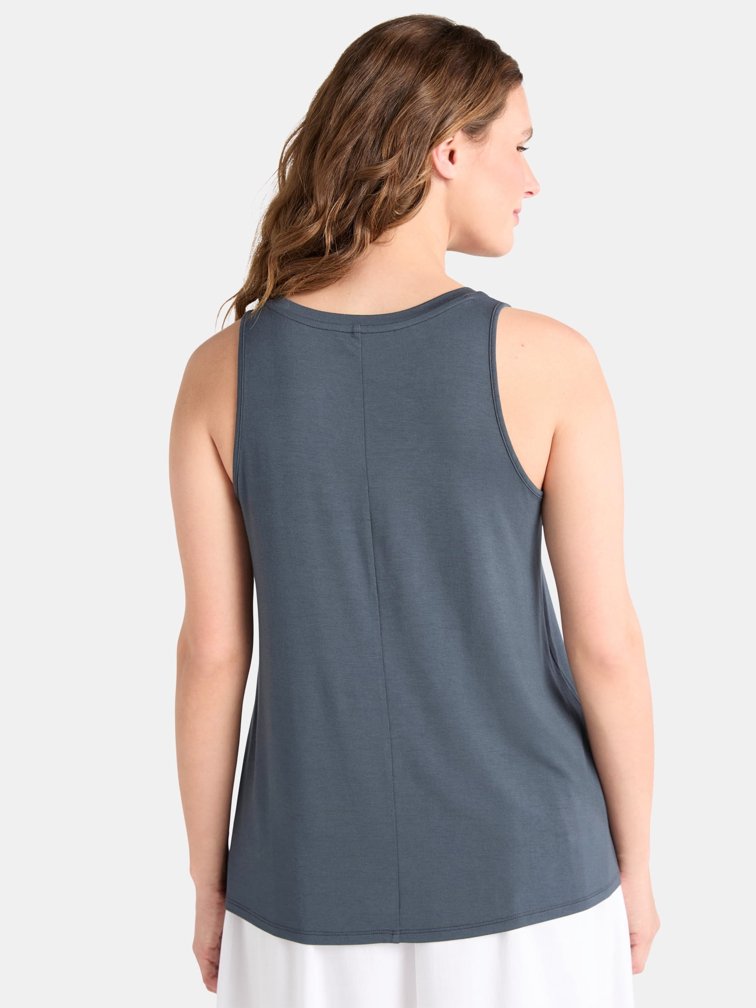 Time and Tru Women's High Low Tank Top, Sizes XS-XXXL