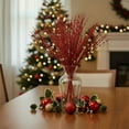 thumbnail image 5 of Christmas Glitter Berries Stems,40 Inch Christmas Artificial Glitter Berry Stems,Fake Christmas Picks Decorative Glitter Sticks for Christmas Tree DIY Wreath,Christmas Tree Decorations, 5 of 6