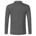 thumbnail image 3 of Blusa y camisa de manga larga con cuello vuelto para hombre, informal, de moda, con botones y bolsillo., 3 of 4
