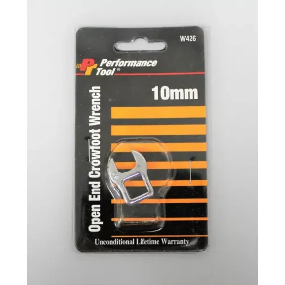 Performance Tool 10Mm Open End Crowfoot Wrench W426