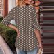 thumbnail image 4 of Neewe Women's Tops Summer Short Sleeve Polk Dot Square Neck Shirts Dressy Casual Blouses for Women S-2XL, 4 of 6