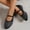 Black, variant on YOUYEDIAN Mary Jane Shoes Women Fashion Wedge Heel Slip On Versatile Rhinestone Deco Round Toe Comfy Shoes Casual One Strap Outdoor Walking Dress Shoes