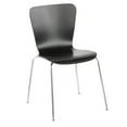 thumbnail image 2 of Bentwood Contemporary Stackable Dining Chair in Black Wood and Chrome by LumiSource - Set of 4, 2 of 8