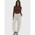 thumbnail image 6 of Womens Long Sleeve Shirts Basic Crop Tops Going Out Fall Fashion Slim Fit, 6 of 6